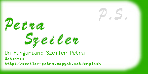 petra szeiler business card